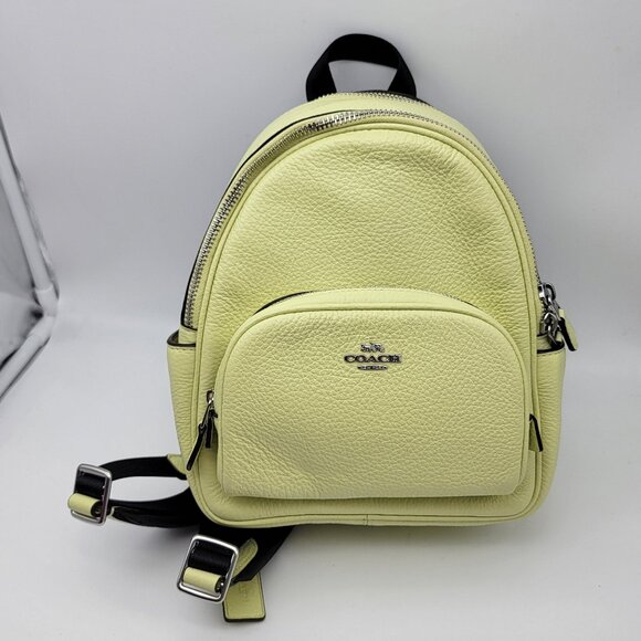 Coach Mini Court Backpack C8603 Pale Lime - Picture 1 of 9